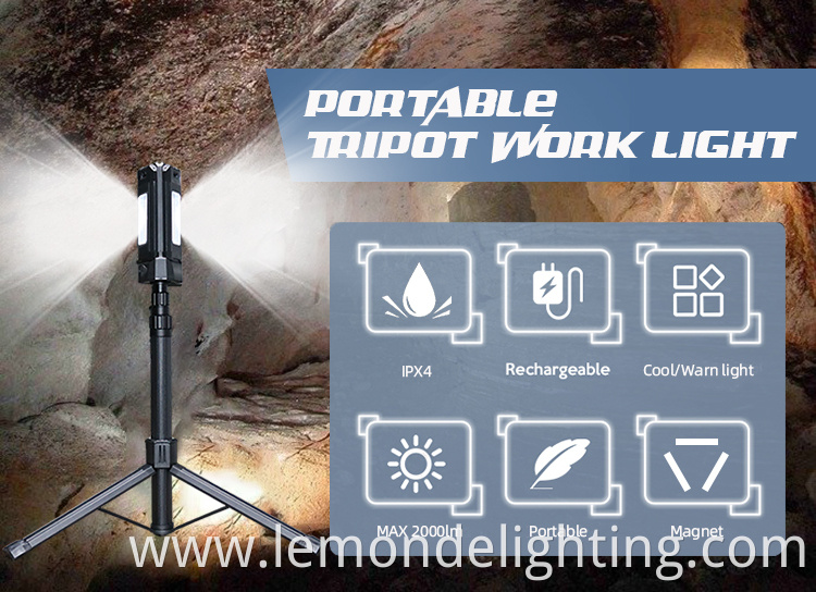 Regulated LED Portable Magnetic Telescoping Work Light